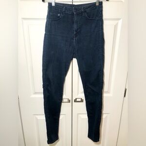 H&M &Denim Skinny Dark Wash High Waisted Jegging Jeans Size 28
